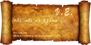 Vásári Elina névjegykártya